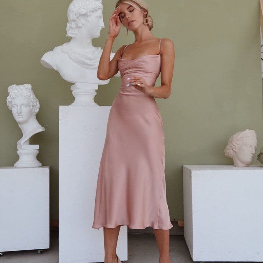 Silky slip dress